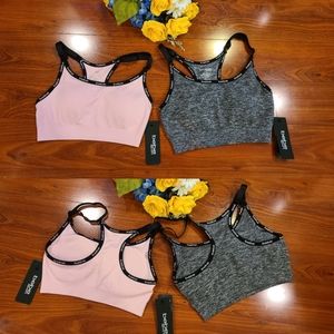 Bebe 2 Sports Bra (Pink/Charcoal) Size Small